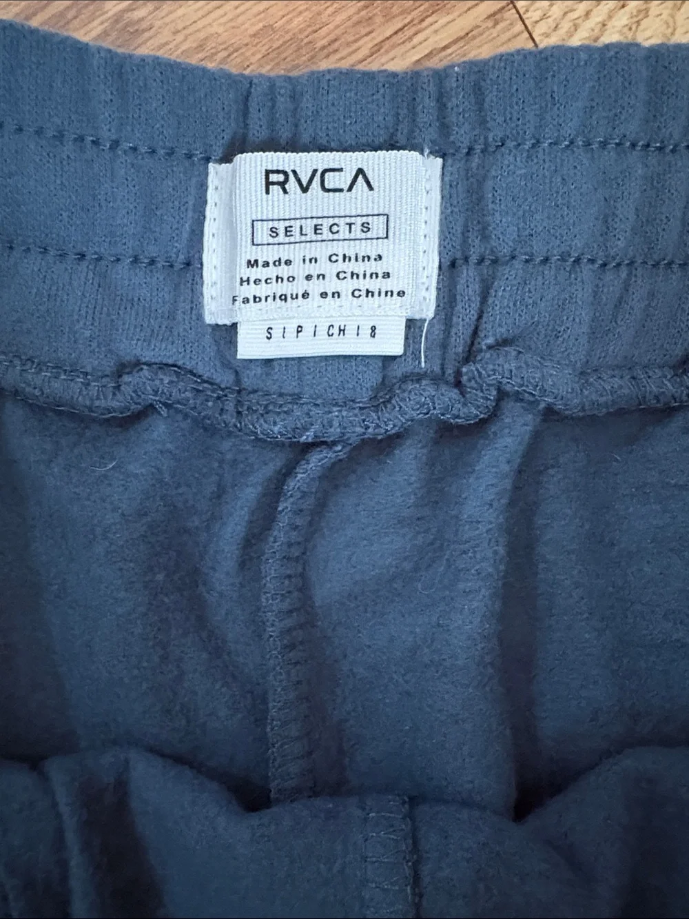 RVCA Men's Slate Blue Athletic Drawstring Shorts