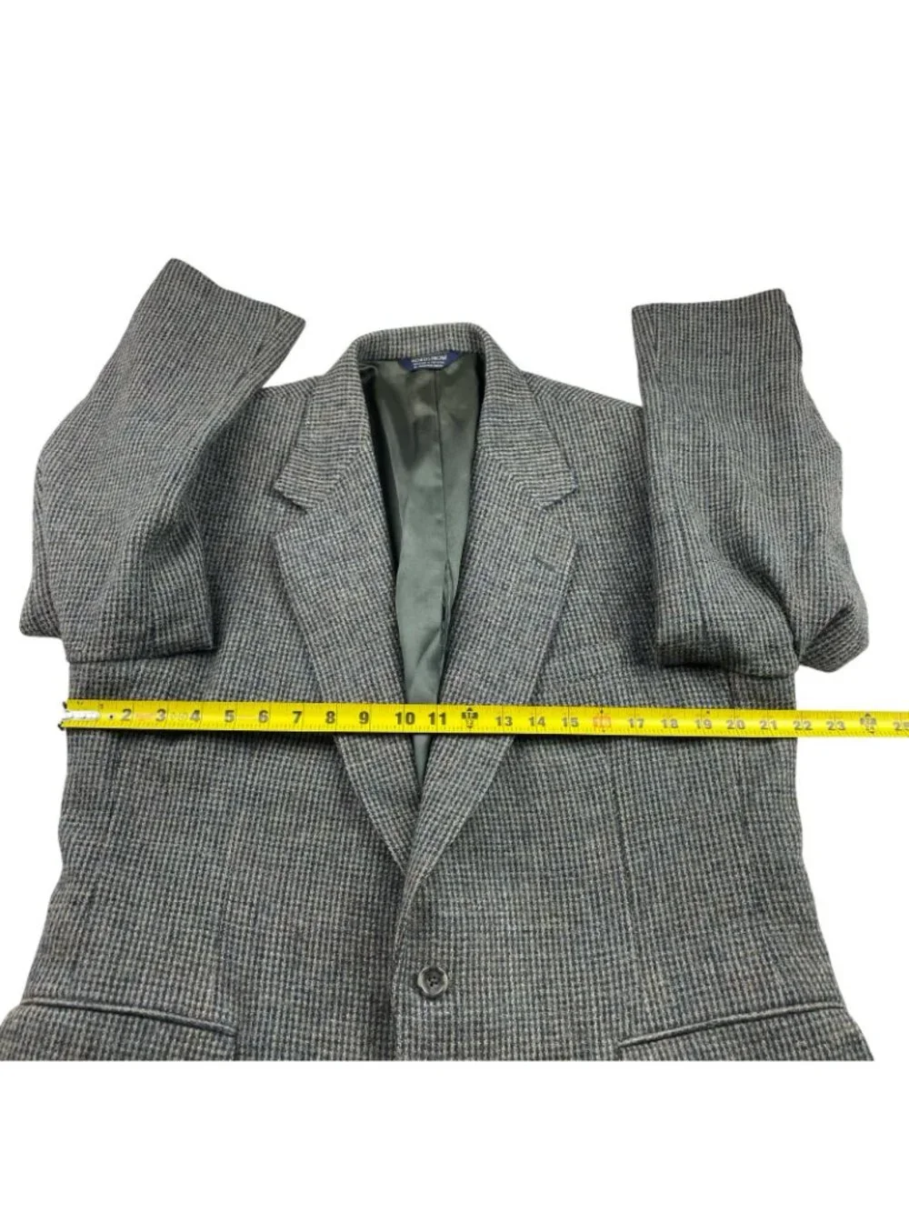 VTG Harris Tweed x Nordstrom Men's 100% Wool Blazer Blue/Beige • USA • 44R