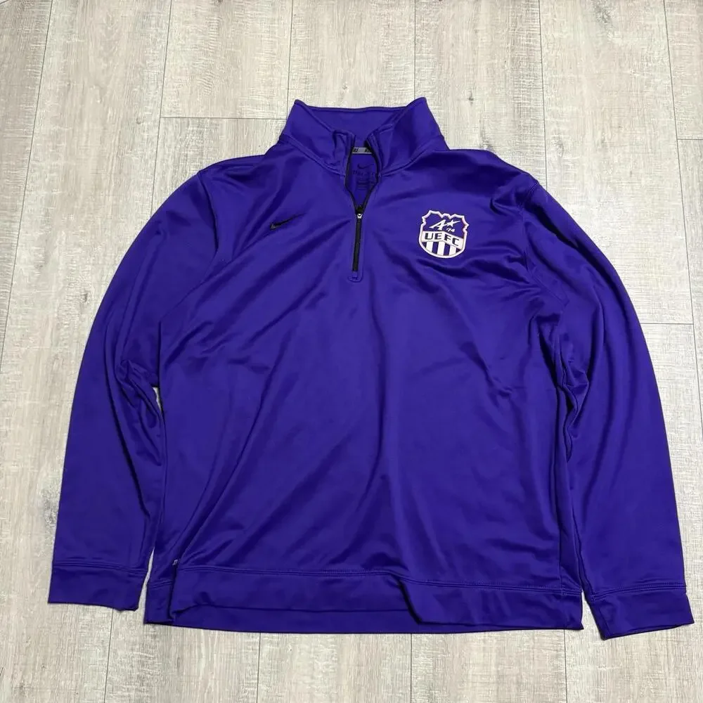 Nike Dri-Fit 1/4 Zip Pullover Long Sleeve Purple Style 642039 Size Men’s L