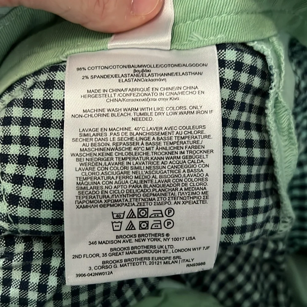 Brooks Brothers Green Chino Short Size 31