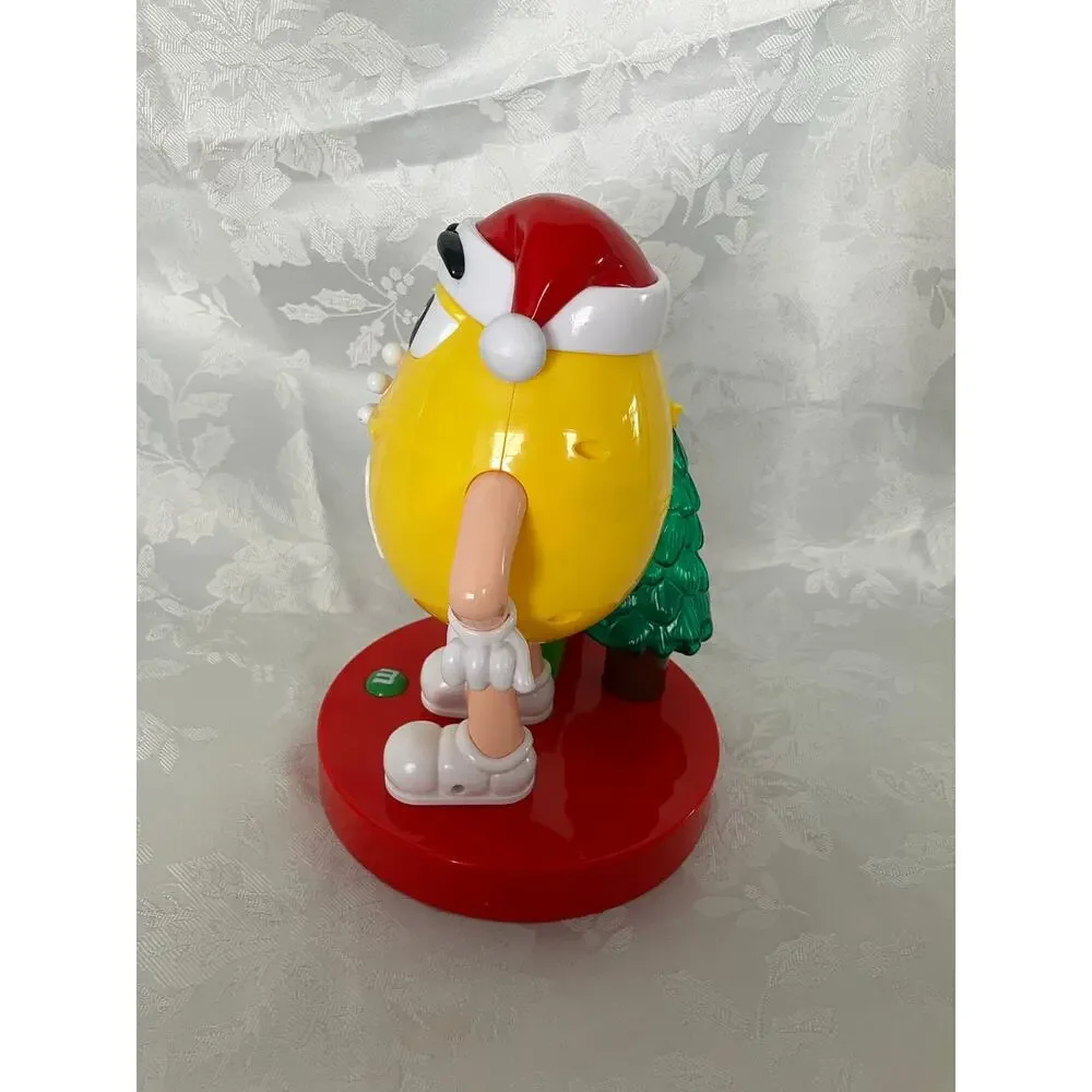 M&M's L17918MY Yellow Musical Christmas Candy Dispenser Light Music Tested Works