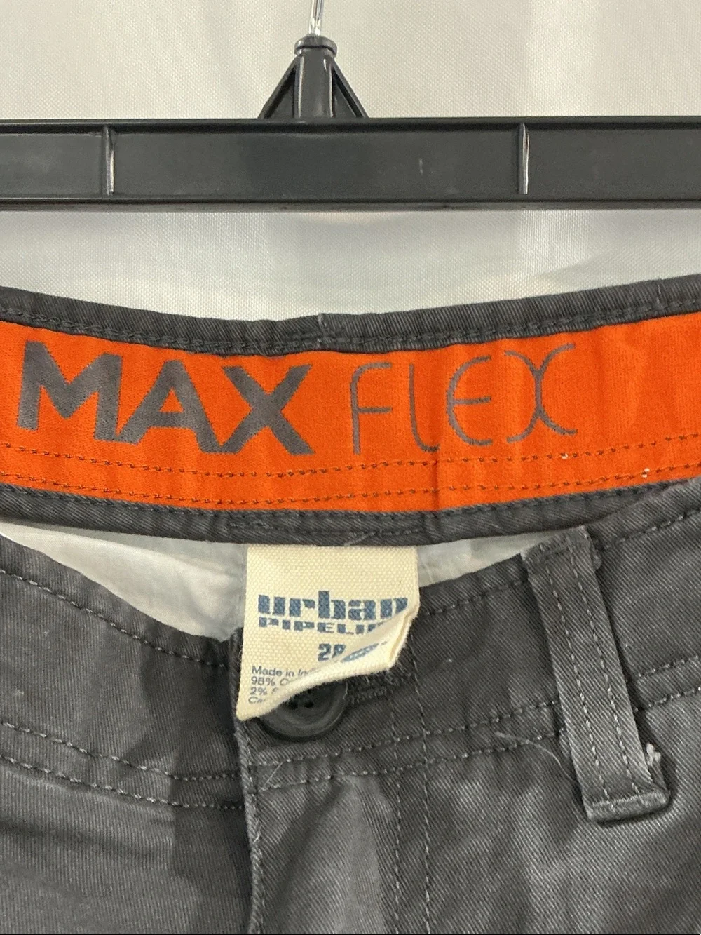 urban pipeline MaxFlex Black Flat-Front Men's Shorts