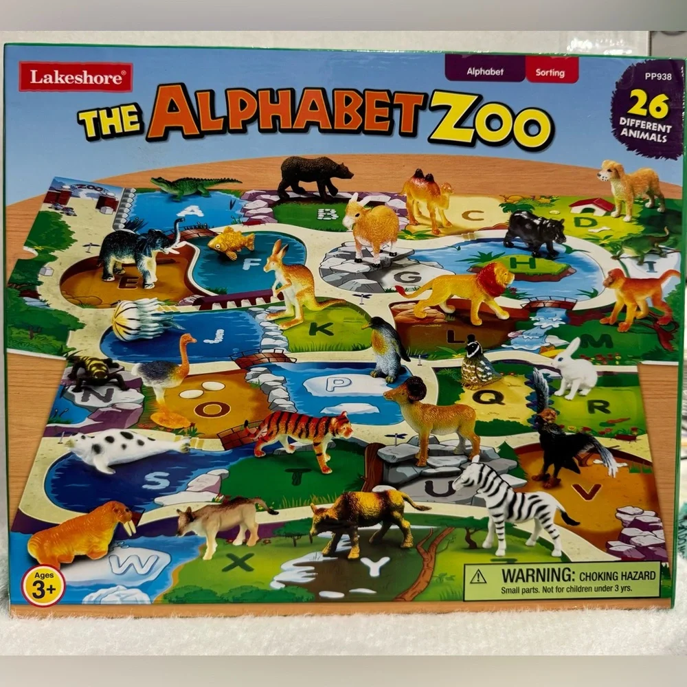 Pre-Loved Lakeshore The Alphabet Zoo Kids Game Board