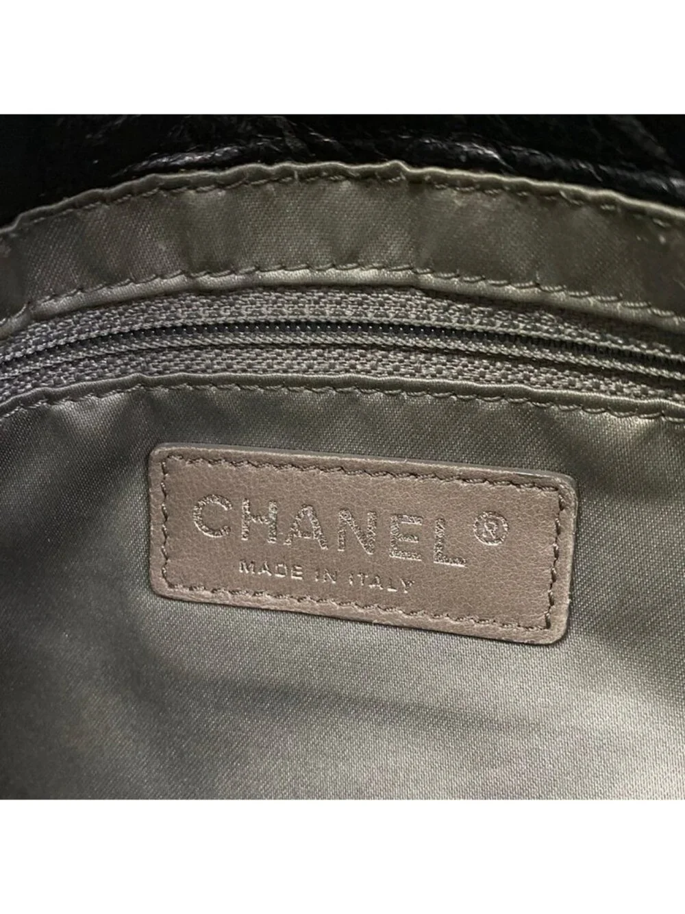Chanel Shoulder Bag Quilted Black Silver Double Flap Leather