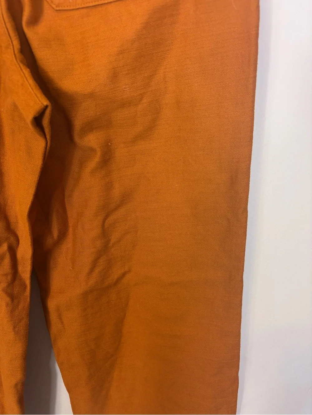 J. Crew Rust Orange Straight-Leg Belted Pants Women’s 6