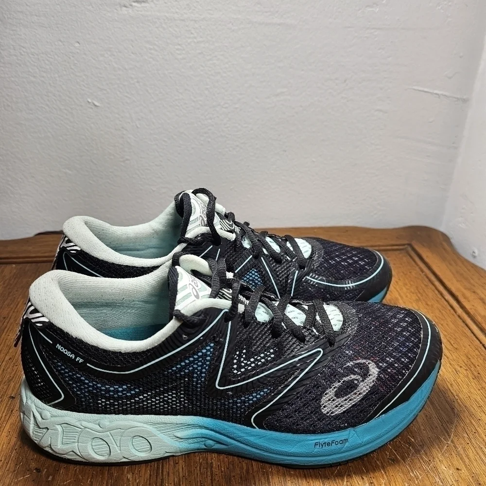 Asics Noosa FF Womens Black/Bay/Viridian Green Running Shoes Women's Size 8.5