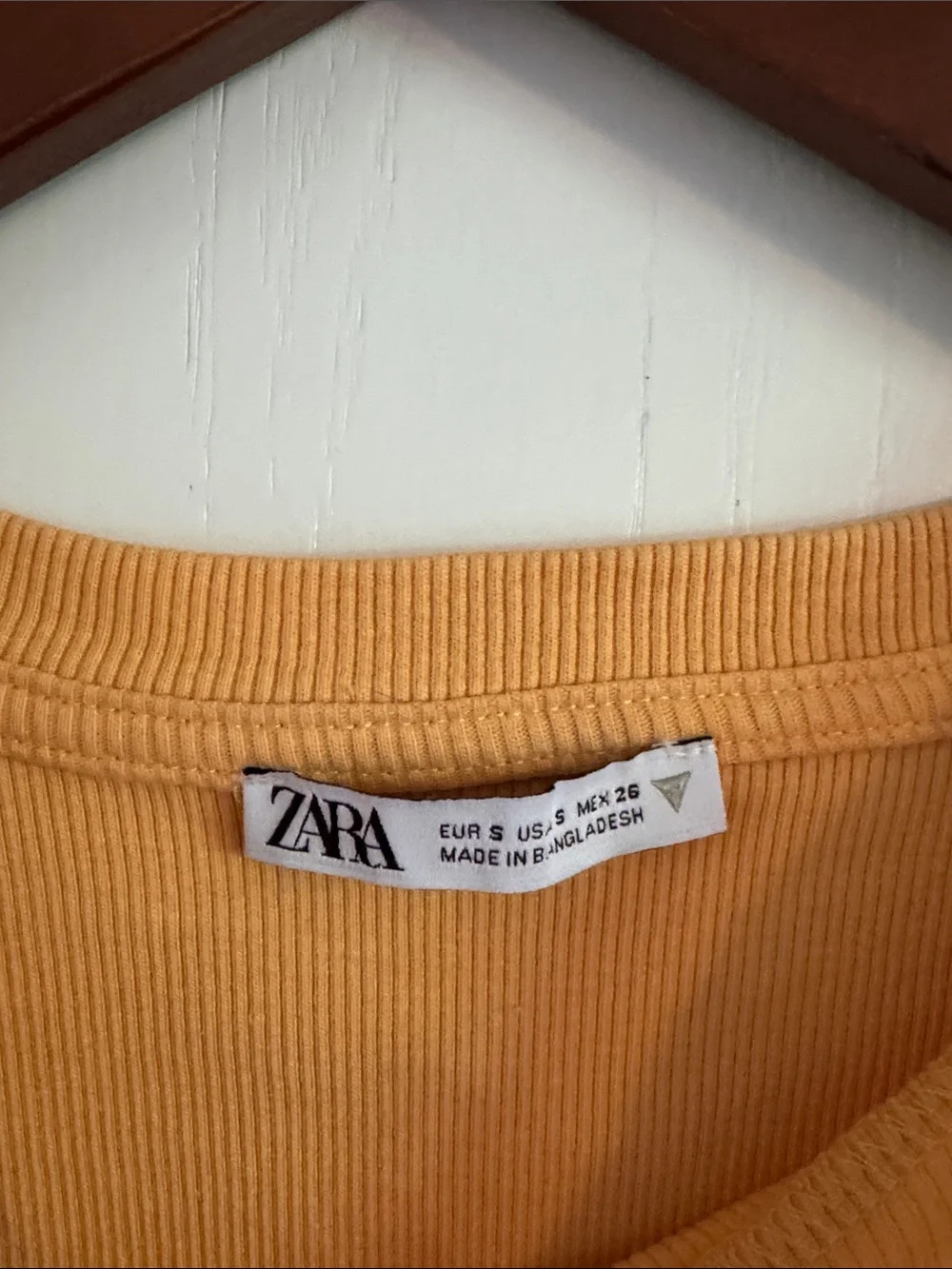 Zara orange ribbed
