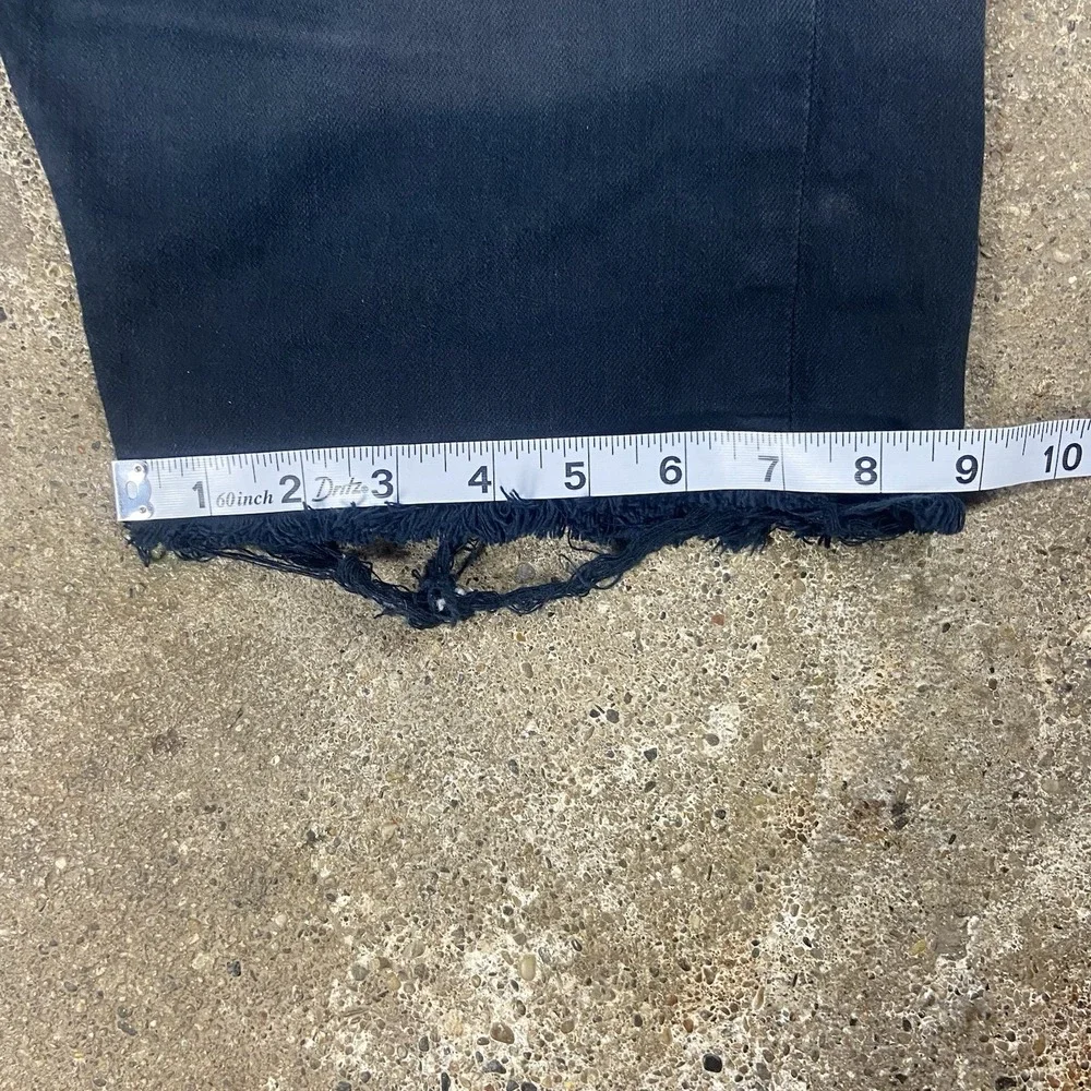 Levi's 511 Jean Shorts Size 32 Black Skinny Fit Distressed Cutoff Casual Wear