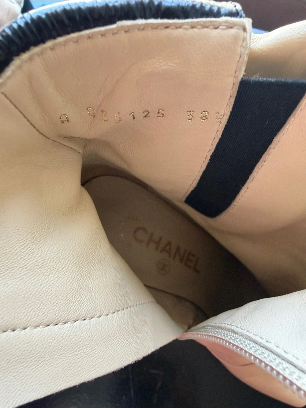 CHANEL leather ankle