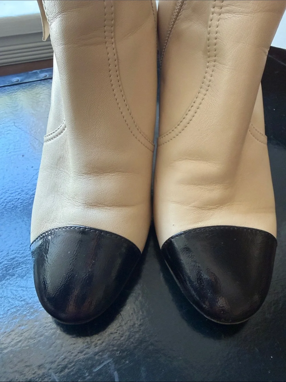 CHANEL leather ankle