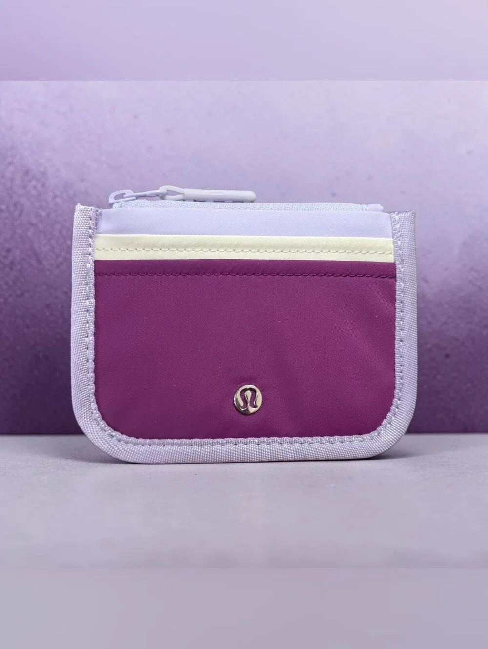 Nwot Lululemon Small Zip Card Case in Plum and Lavender