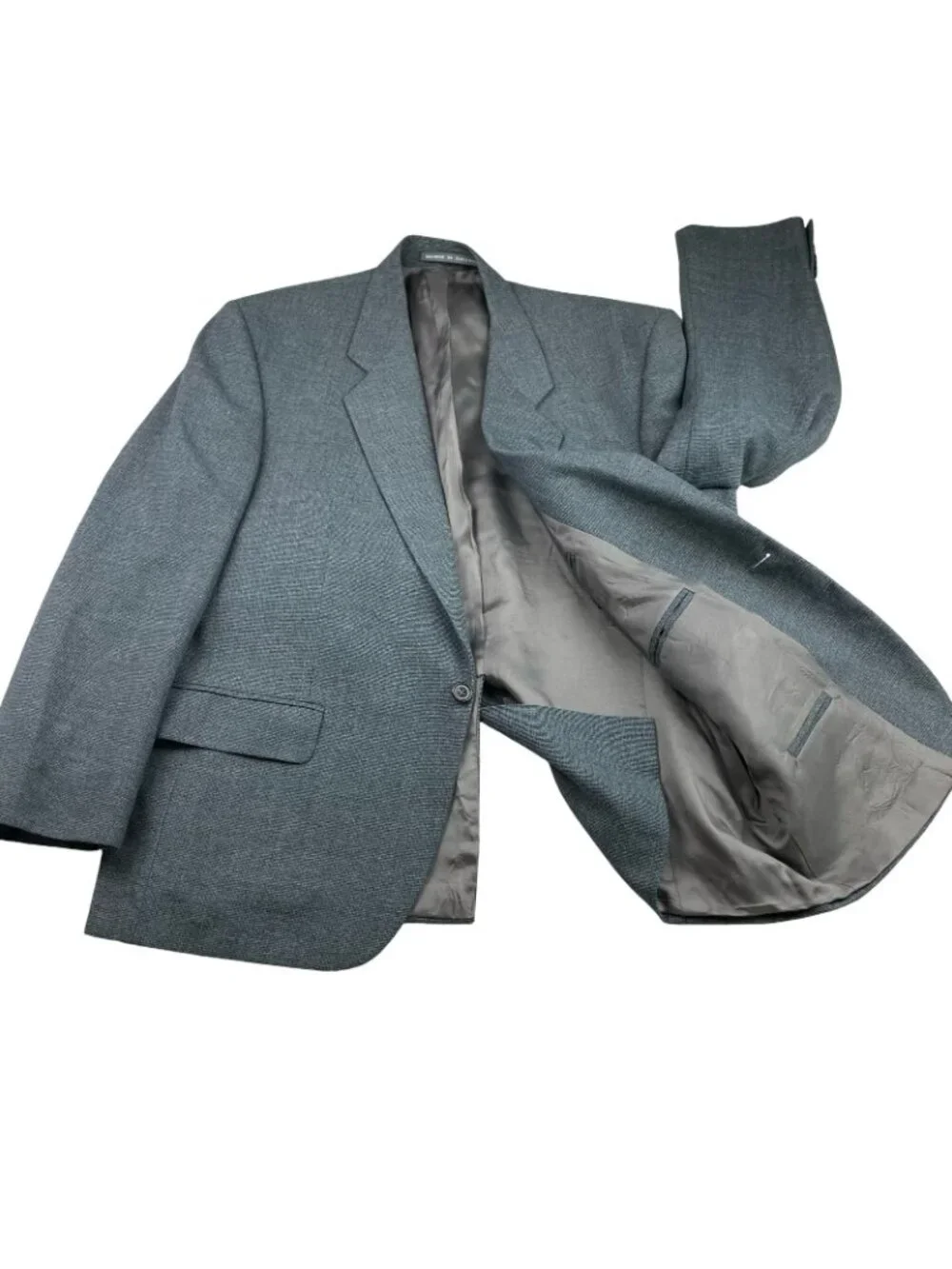 Alexandre London Men's Bespoke Wool Blend 1-Button Blazer Gray • England • 42S