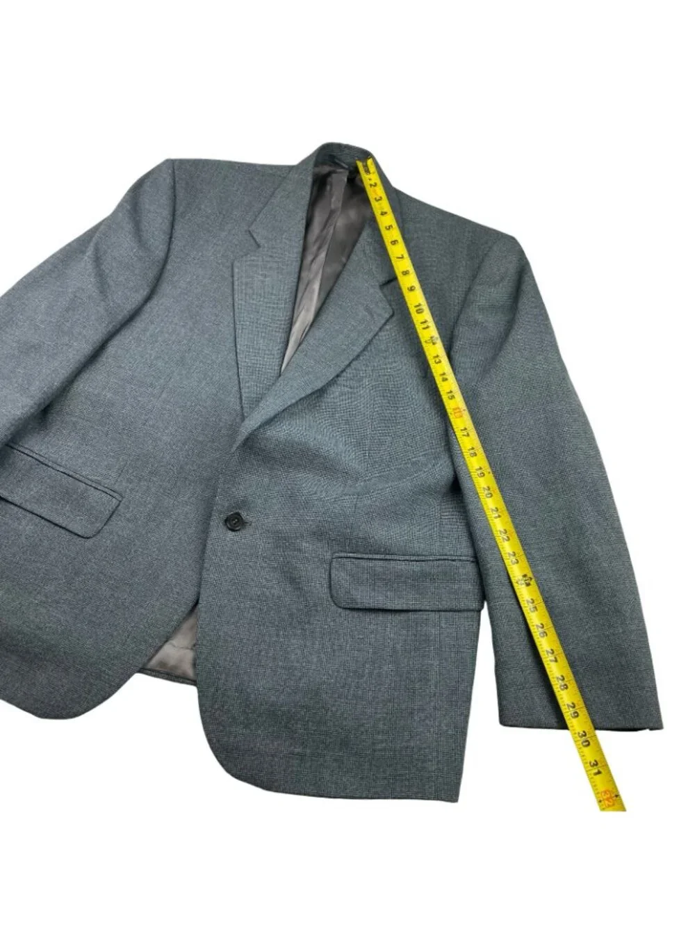Alexandre London Men's Bespoke Wool Blend 1-Button Blazer Gray • England • 42S