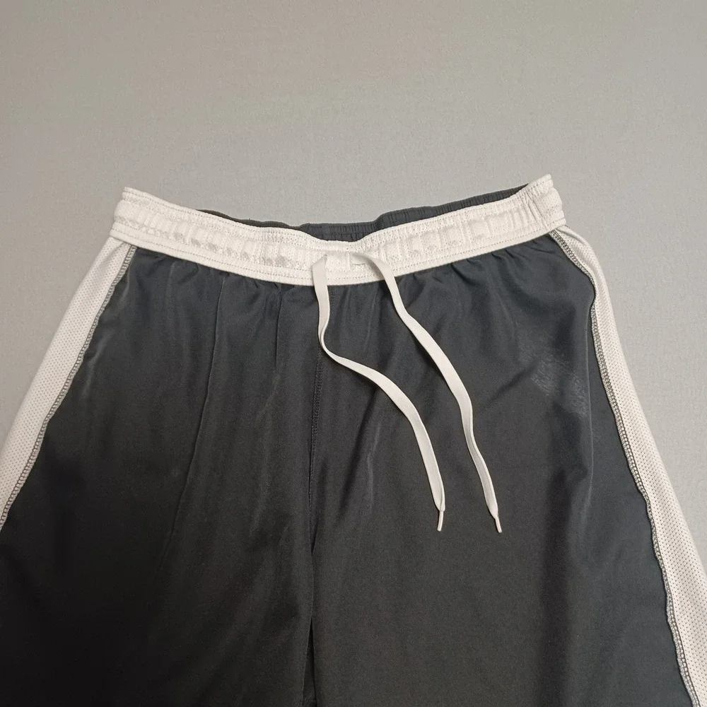 Nike Shorts Boys L Black Dri-FIT Soccer Mesh Stripe Athletic Performance