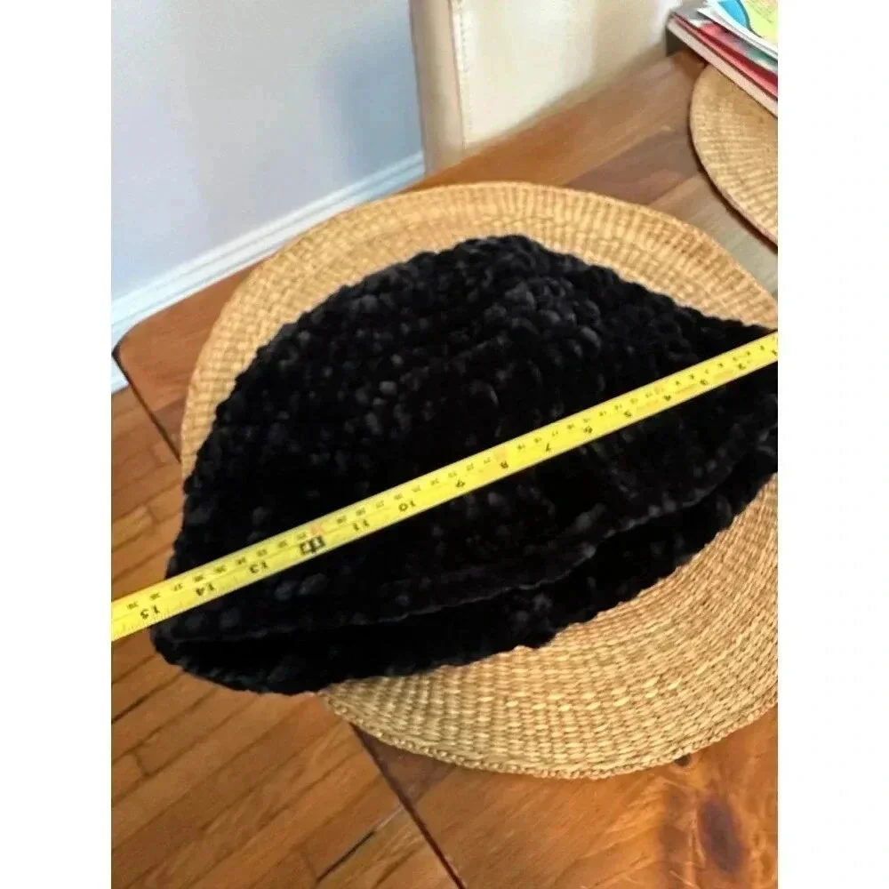 Women’s handmade Black large hat