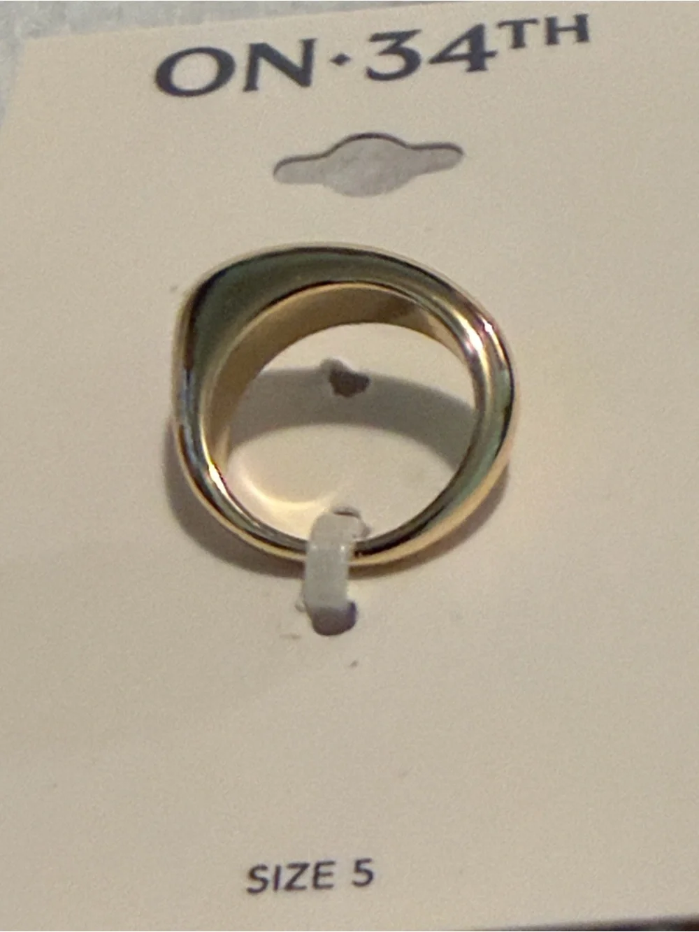 ON·34TH Gold-Tone Women’s Fashion Ring - Size 5
