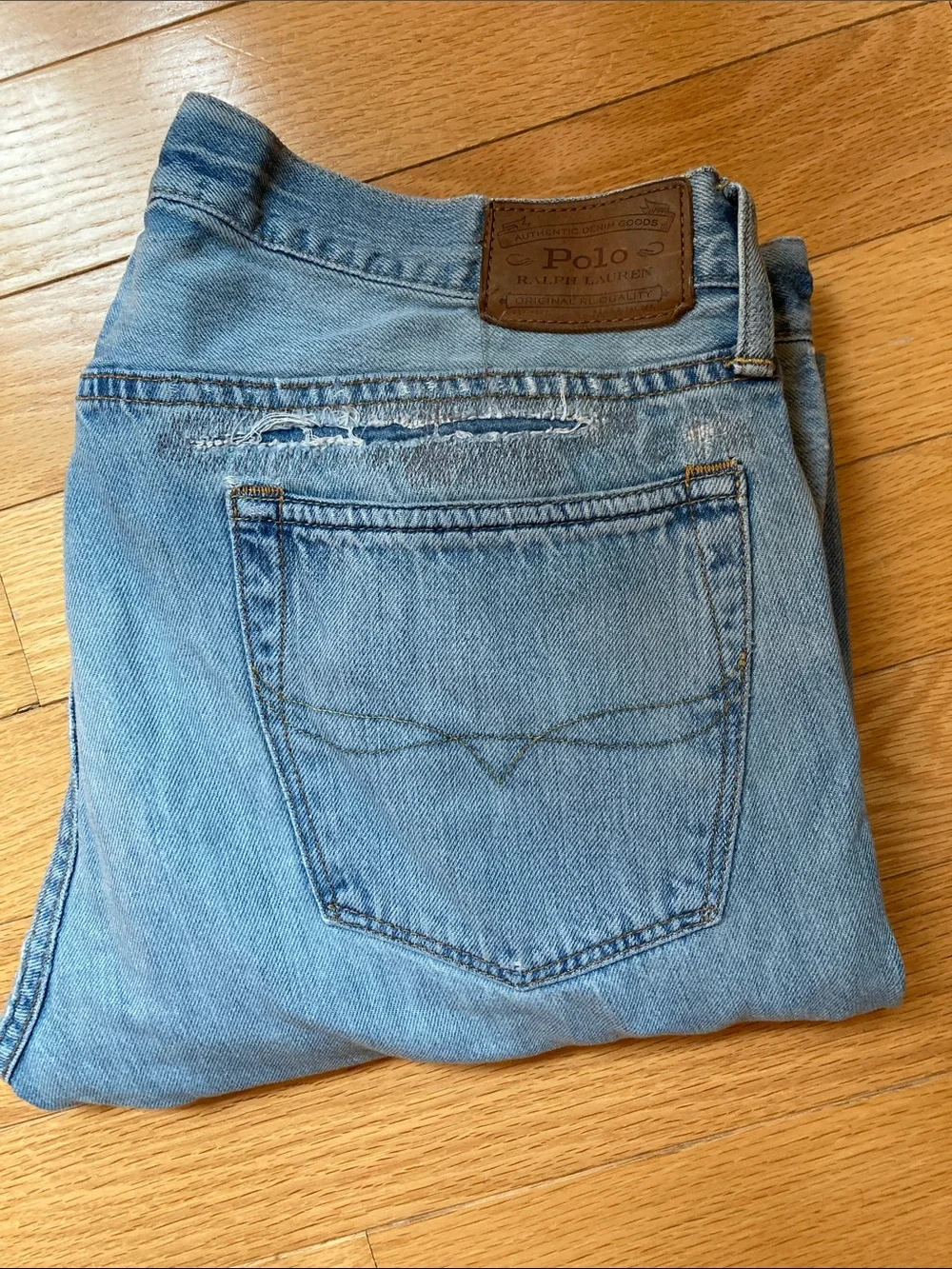 Polo Ralph Lauren Light Blue Distressed The Sullivan Slim Jean