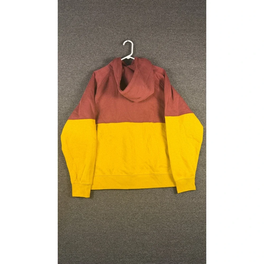Levis Relaxed Fit Colorblock Hoodie Burgundy Gold Embroidered Logo A3307-0000 L