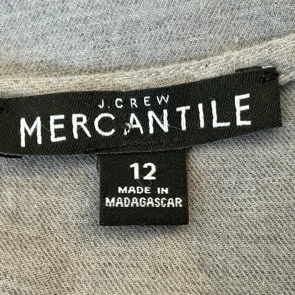 J. Crew MERCANTILE Gray Women's Blouse size 12