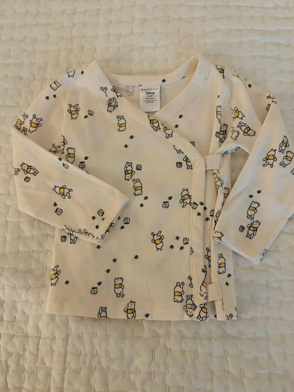 NWOT Hanna Andersson Disney Winnie the Pooh Cotton Kimono Top & Pants Set 18-24M