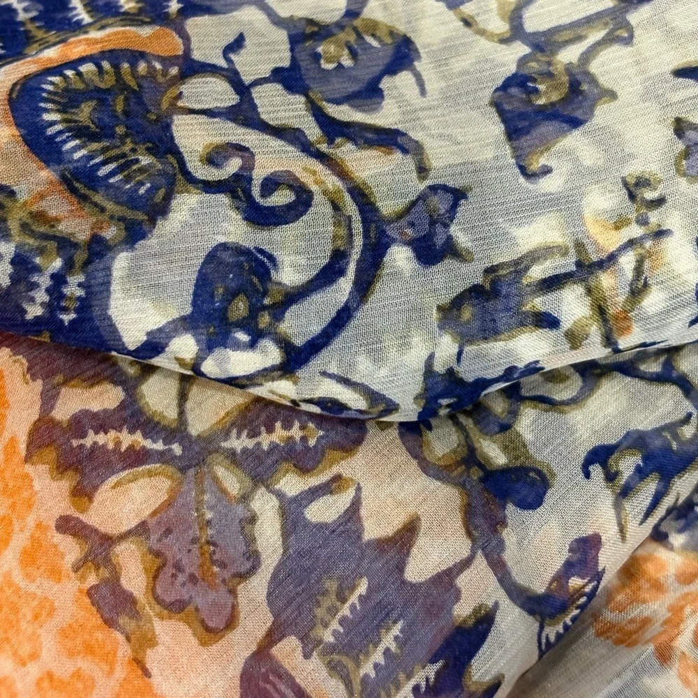 Tory Burch Silk Scarf in Ocean Mist. NWT