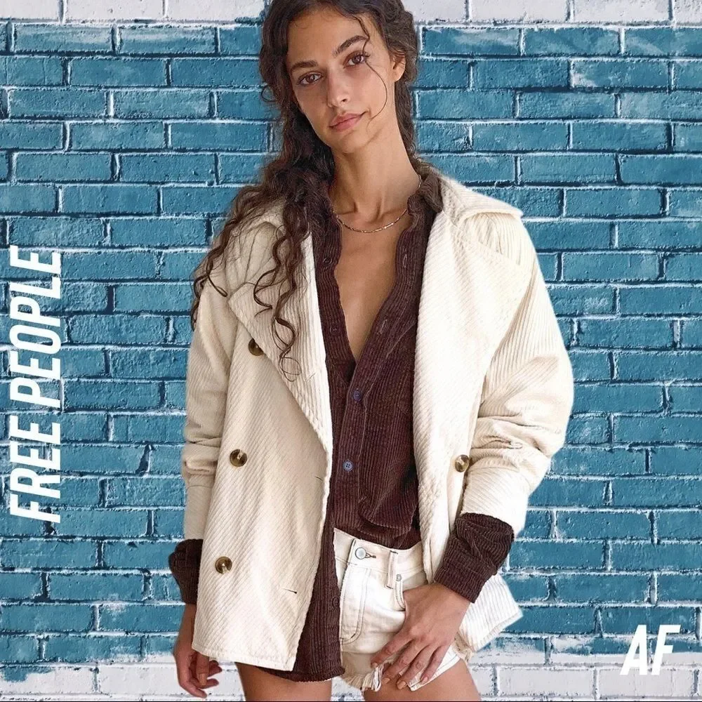 FREE PEOPLE REMI SHIRT JACKET IVORY NEW SMALL