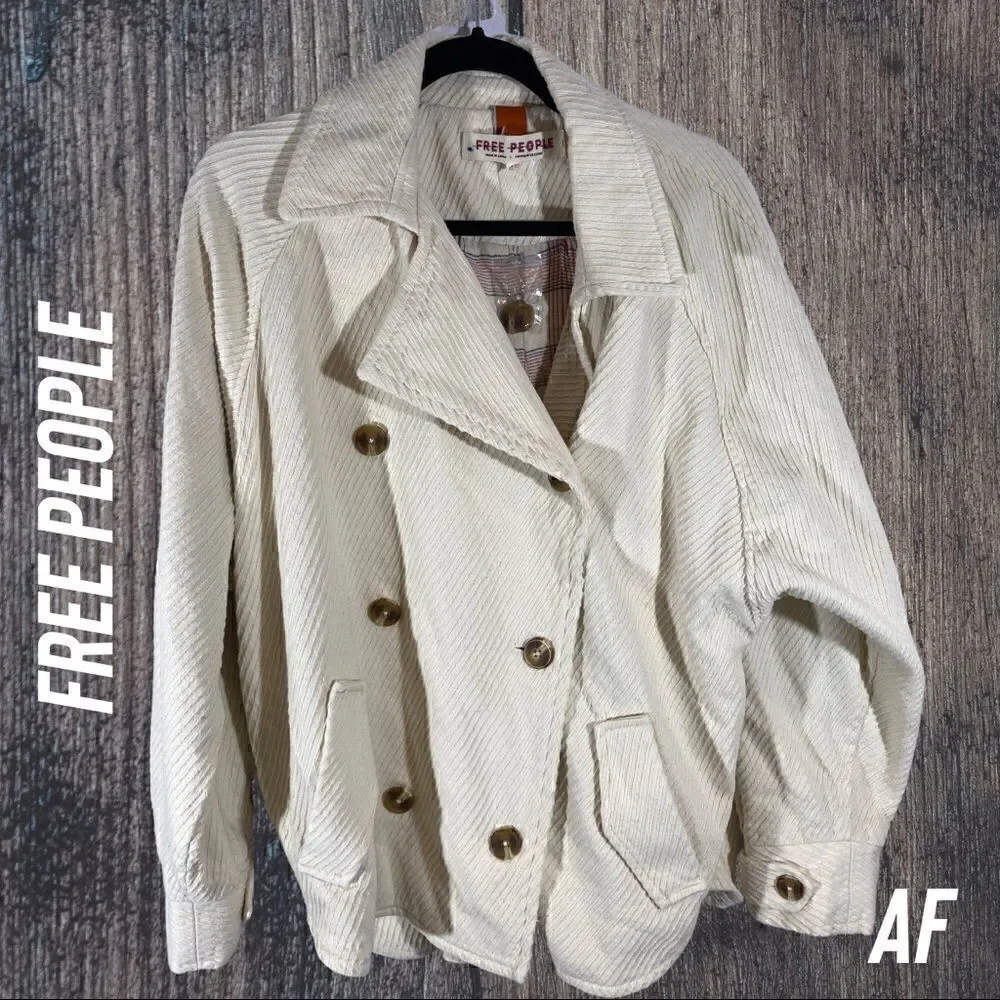 FREE PEOPLE REMI SHIRT JACKET IVORY NEW SMALL