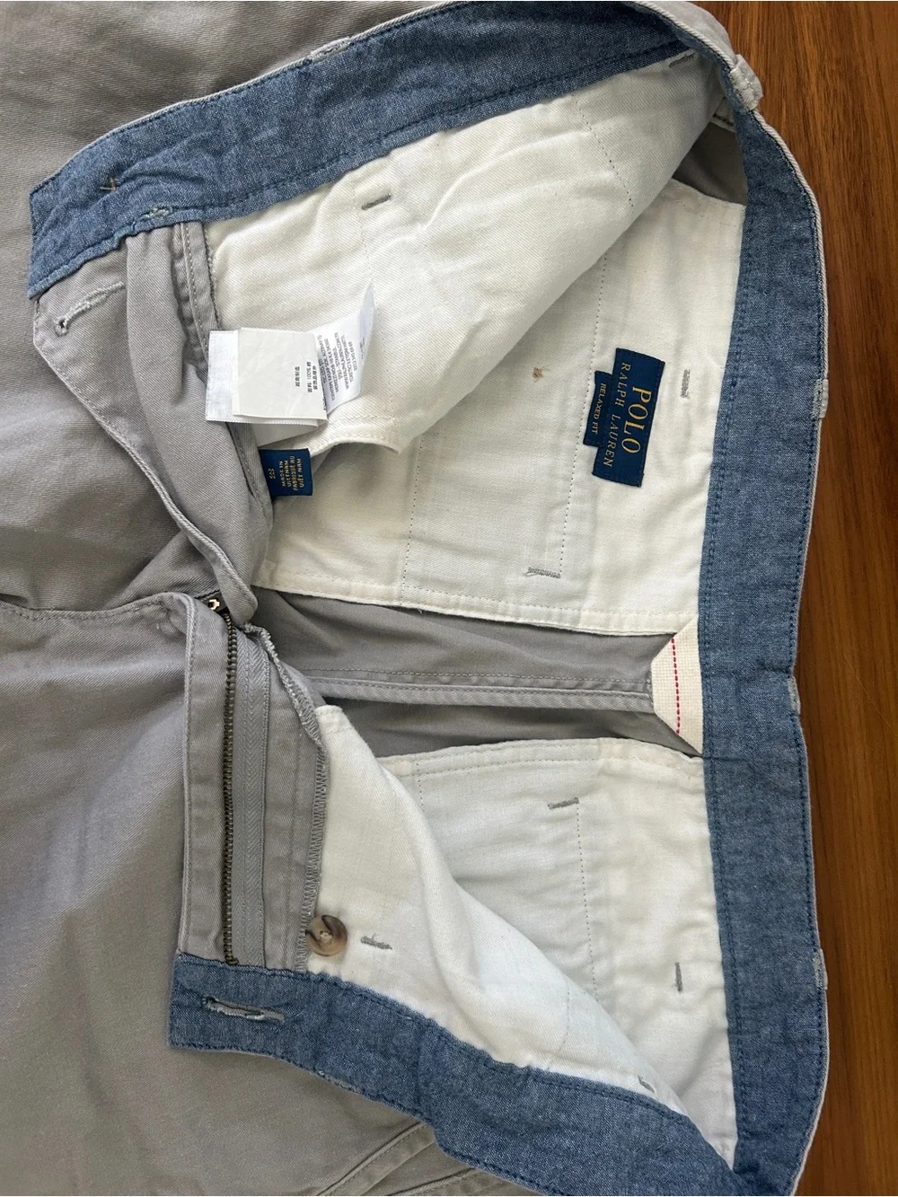 Polo by Ralph Lauren 9” Light Gray Flat-Front Chino Shorts