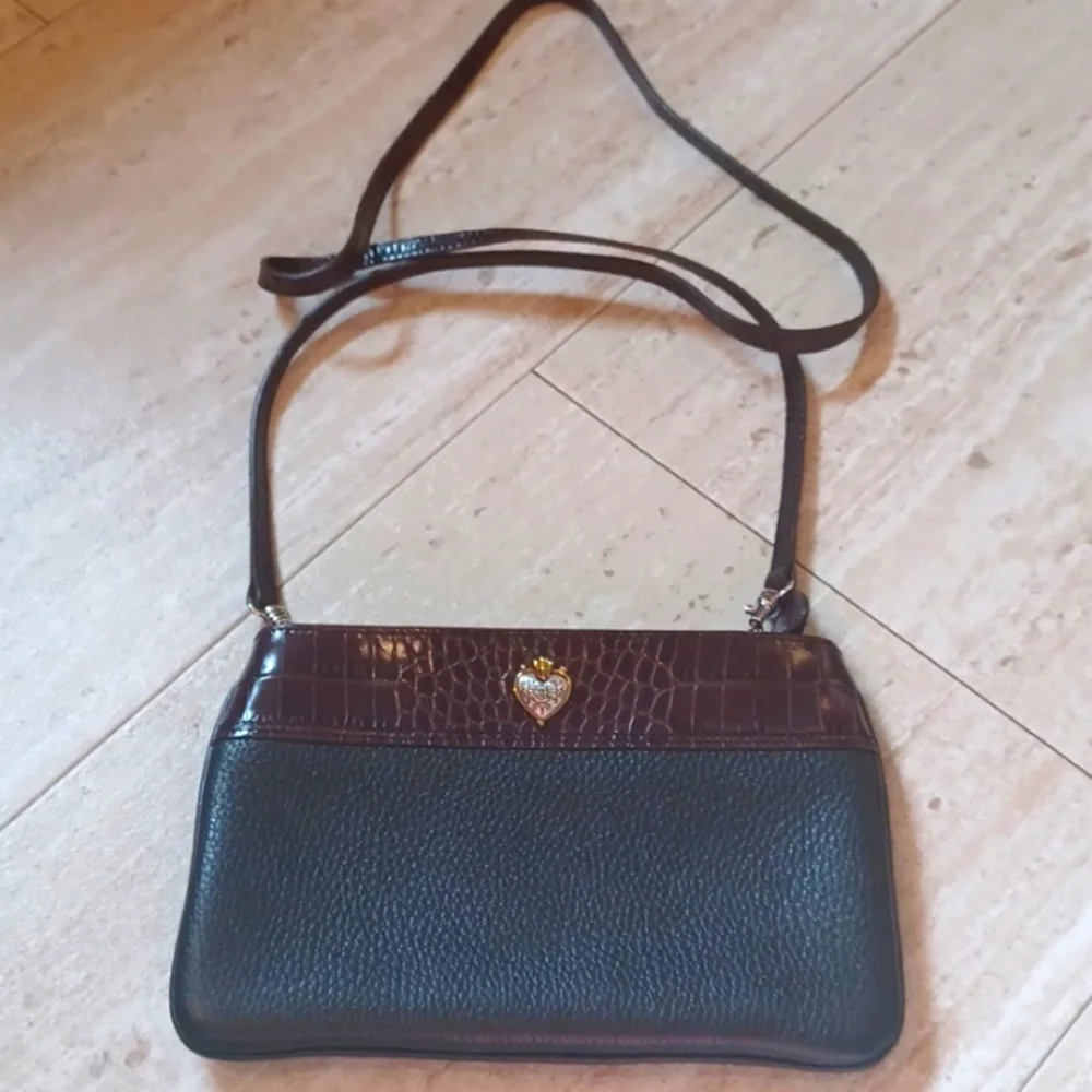 Brighton Black/Brown Crossbody Purse