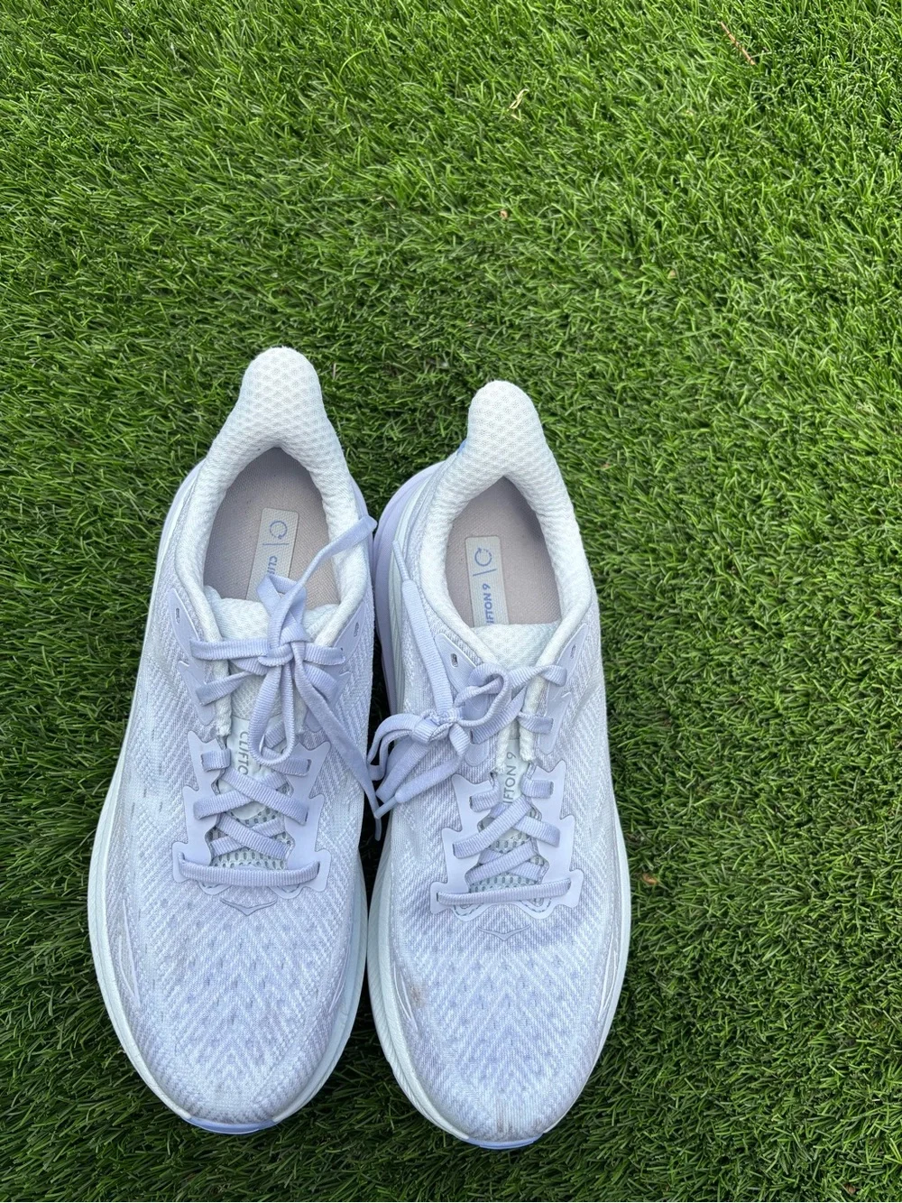 Hoka One One White Cushioned Running Shoes