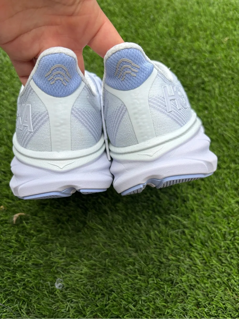Hoka One One White Cushioned Running Shoes