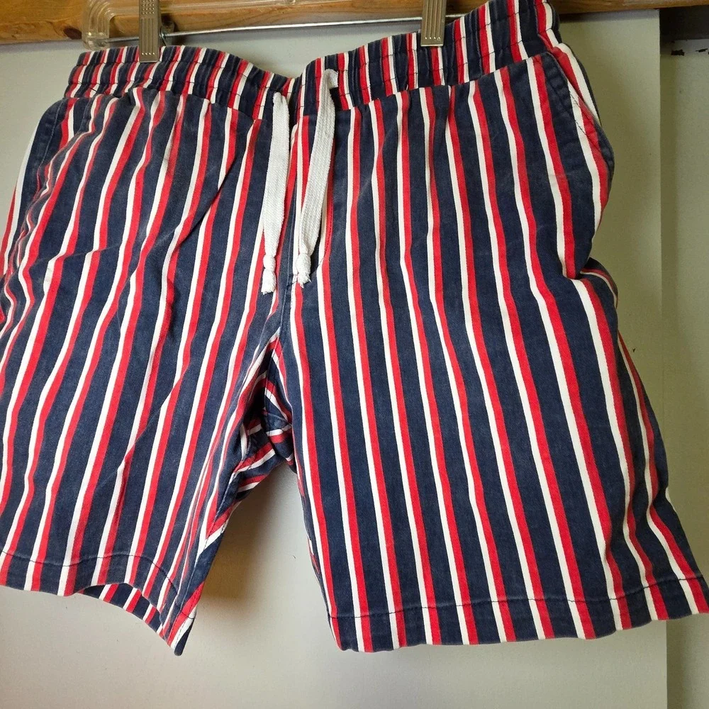 Uncle Ralph Lauren Men's Medium Cotton Striped Shorts Preppy Old Money Acdemia