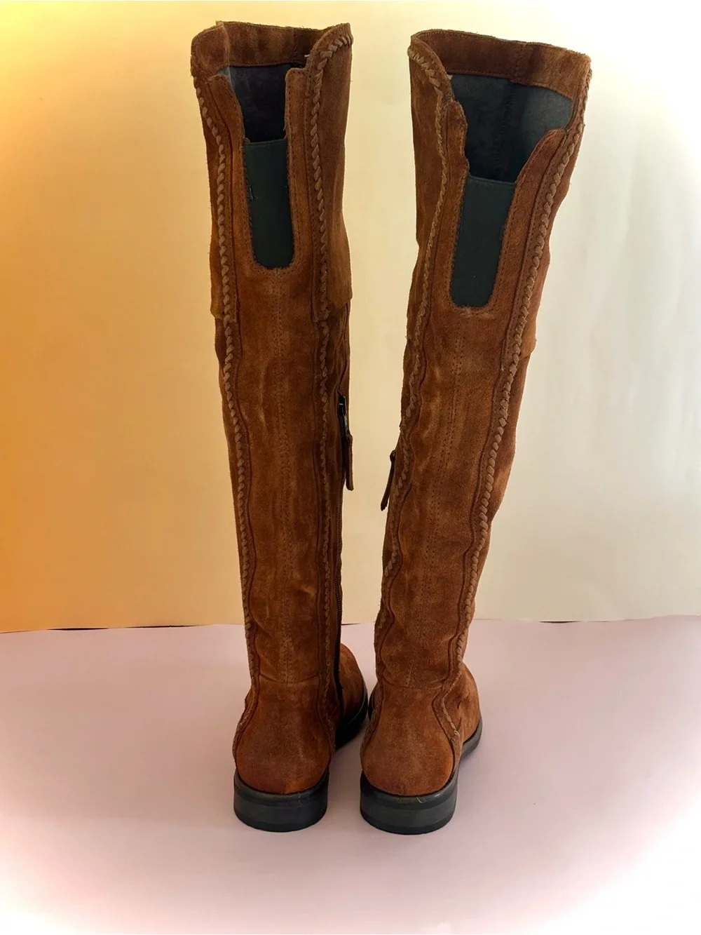 Women’s Tall Suede Riding Boots - Brown