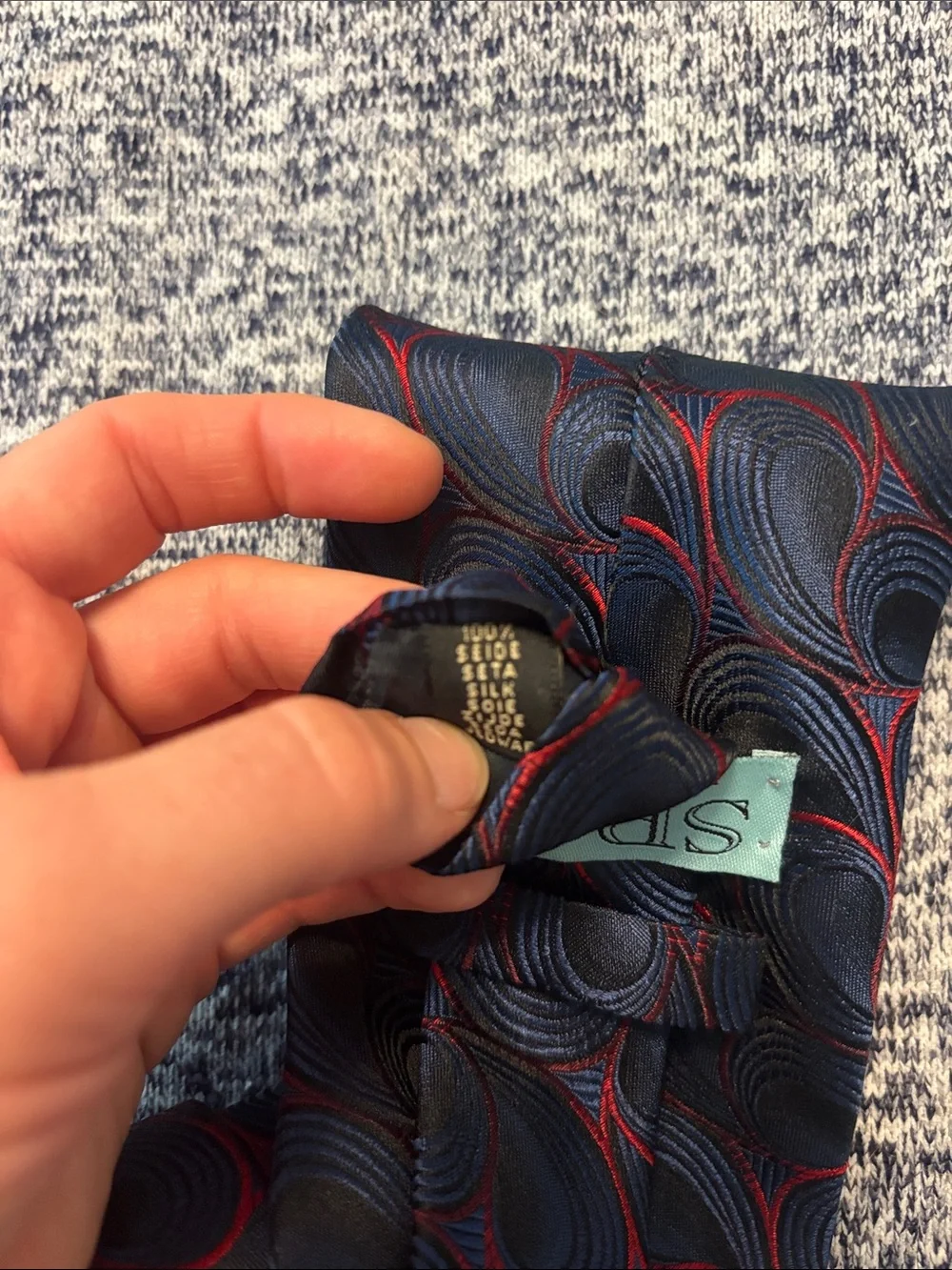 Spqr silk tie accents