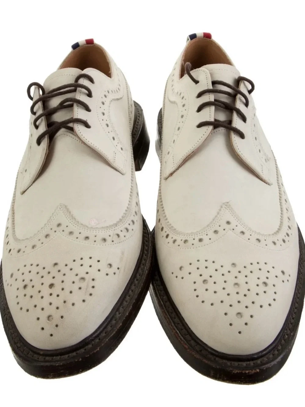 Thom Browne white leather