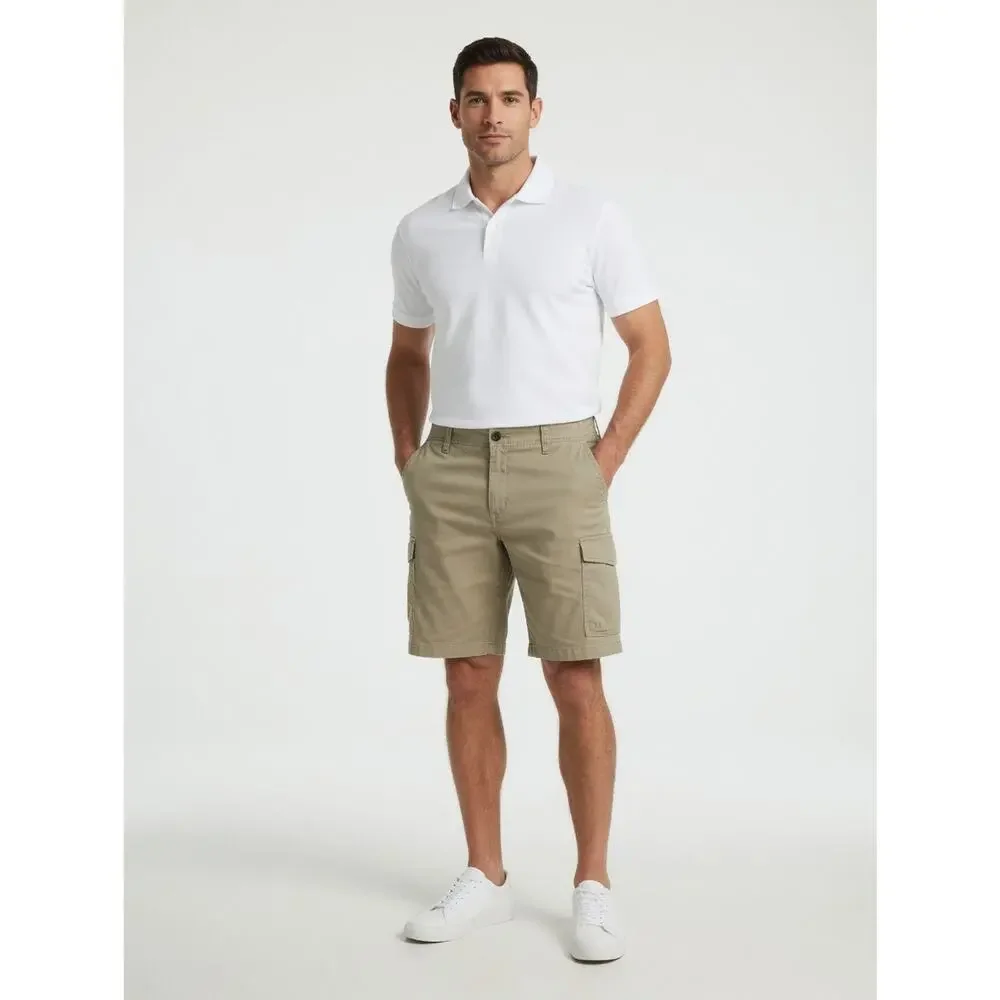 George At The Knee Cargo Shorts – Stone Wash