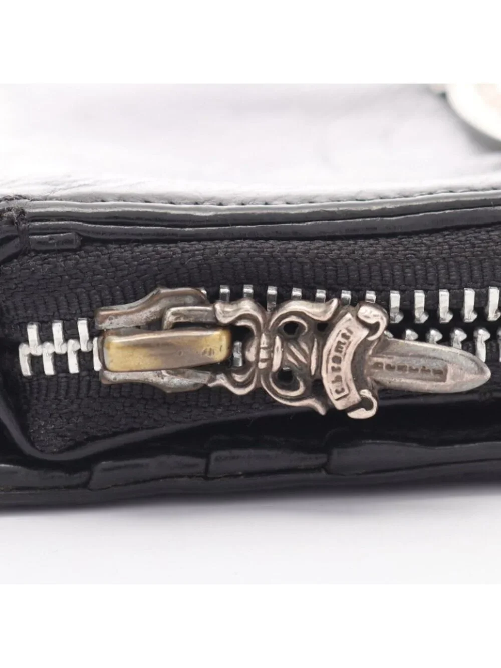Chrome Hearts Bifold Wallet Square Zip Bill Leather