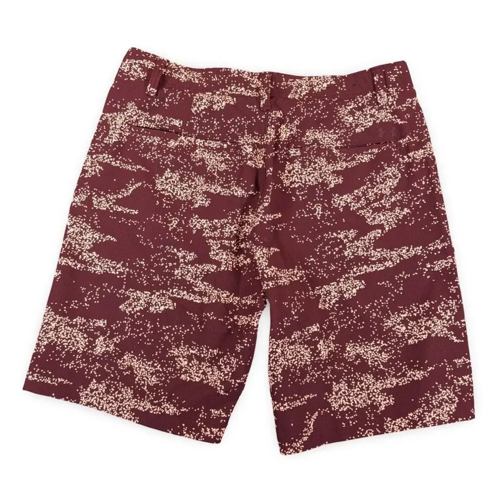 Under Armour Burgundy Performance Golf Shorts 32