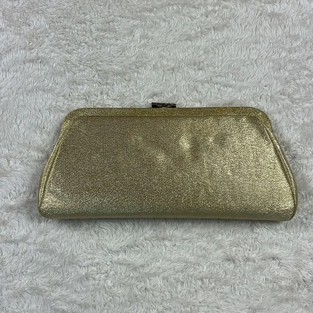 Vintage gold chain strap handbag‎ clutch purse