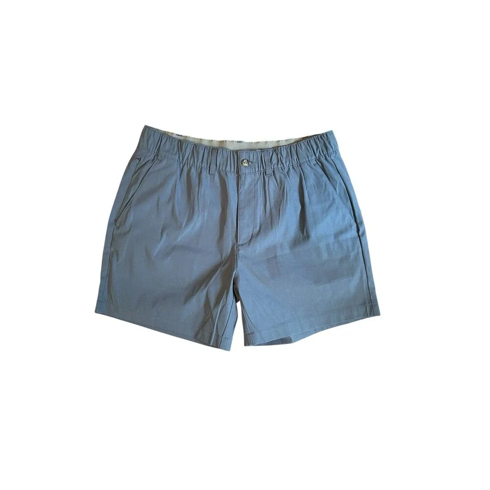 Wowie Shorts Mens L Pockets Elastic Stretch Waist Colorful Details Blue Summer