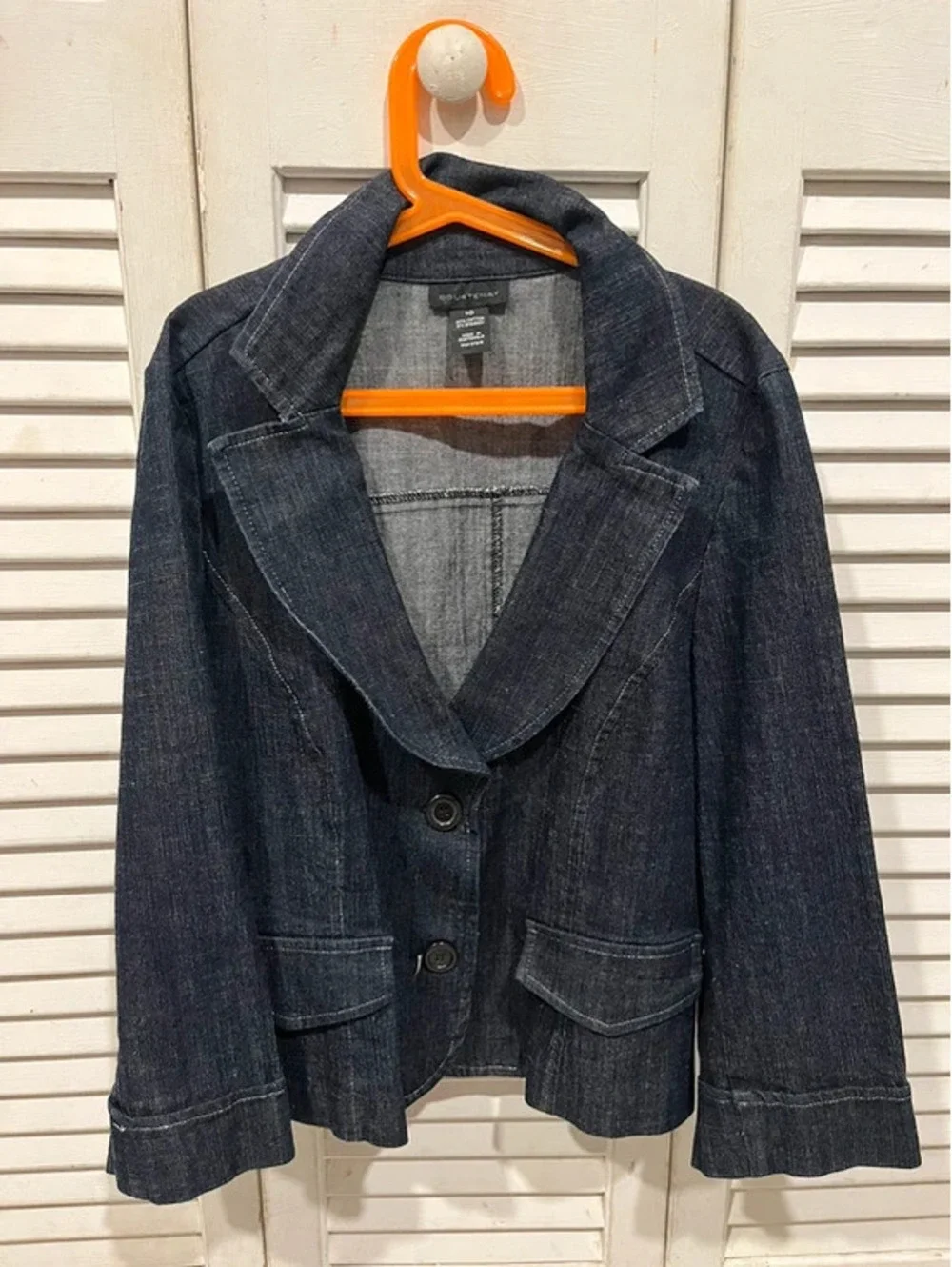 Courtenay denim suit coat dark blue jean size 10 girl