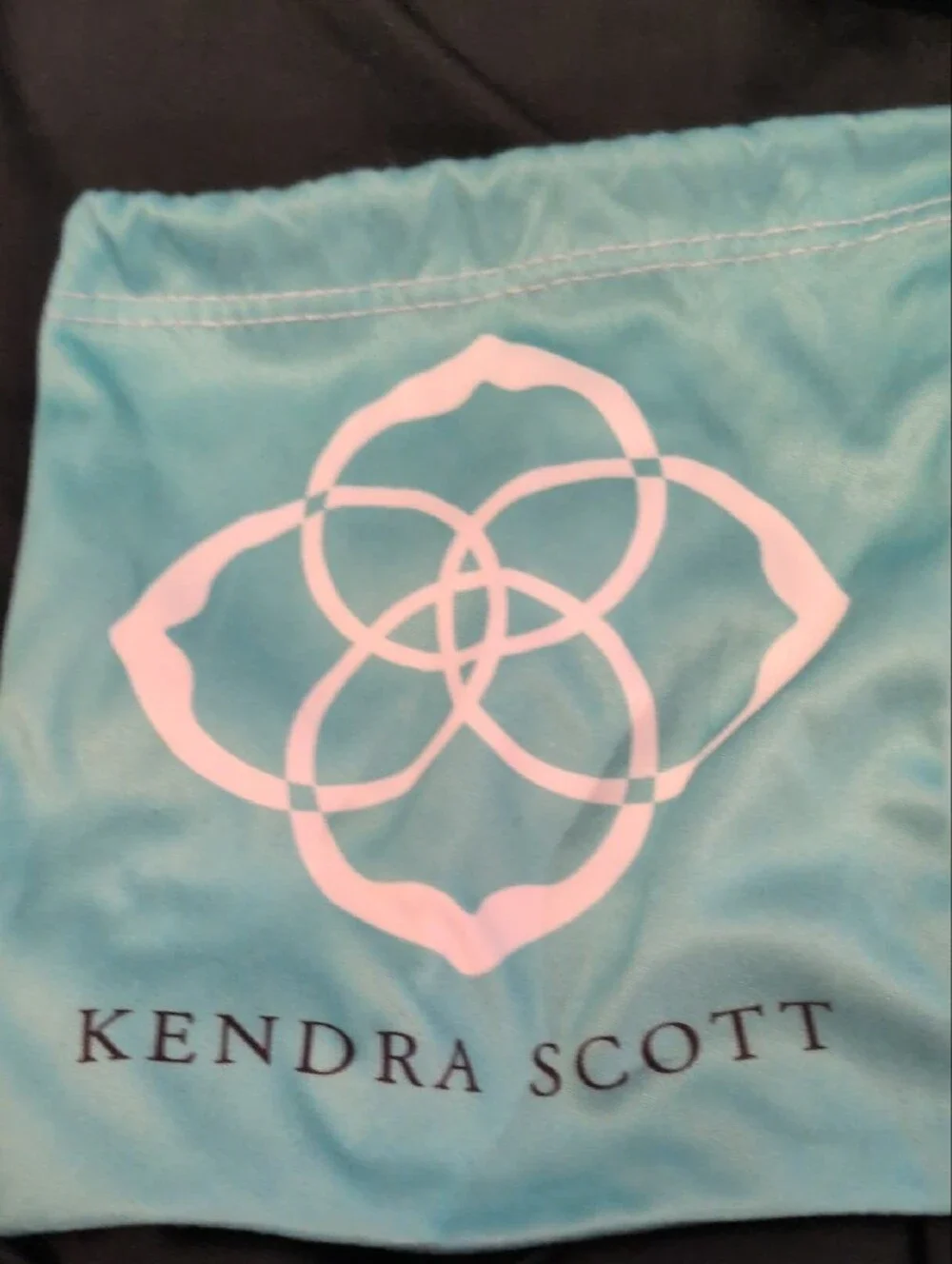 Kendra Scott Silver Tone Cuff Bracelet with Turquoise Pouch