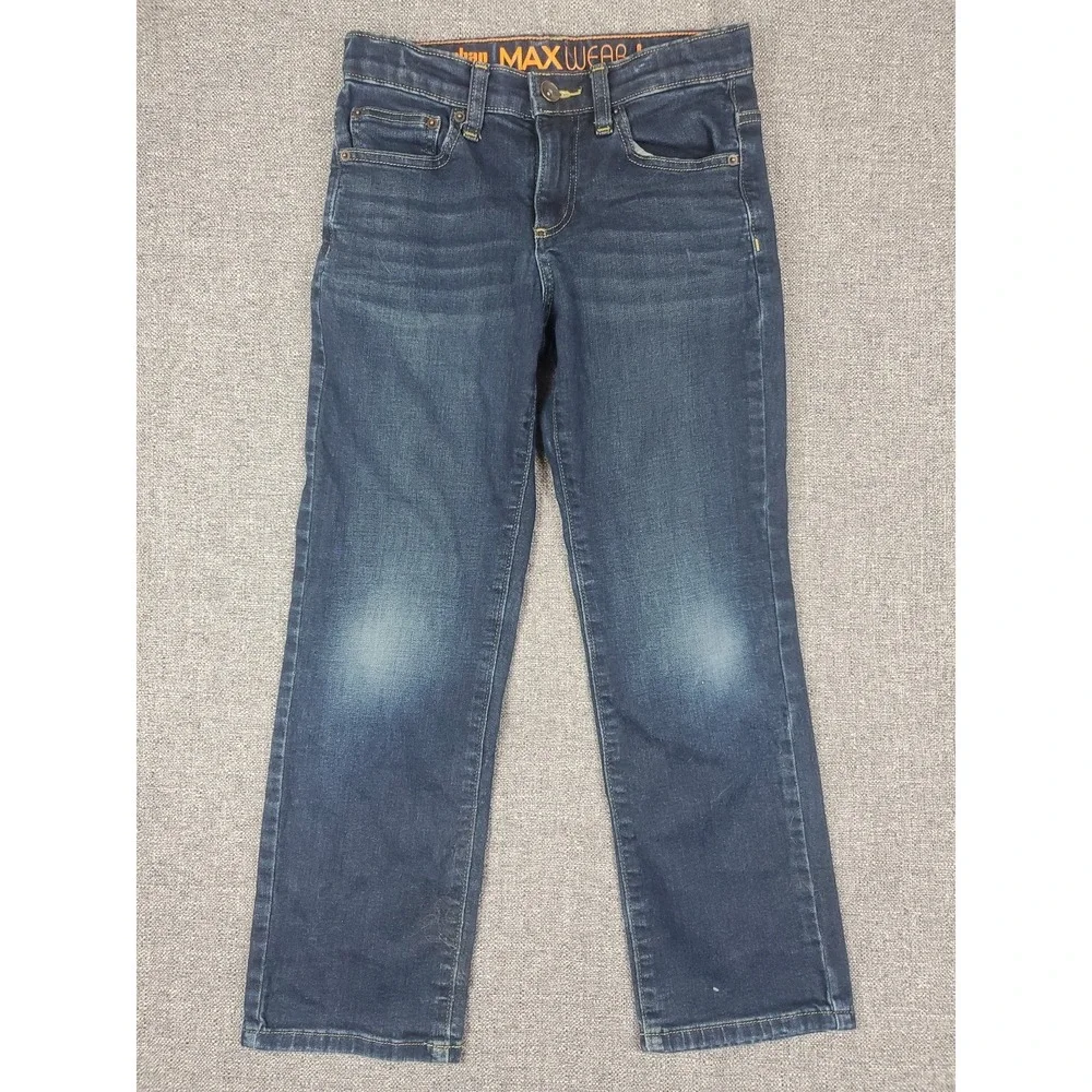 Size 8 Urban Pipeline Max Wear Relaxed Straight Leg Dark Wash Denim Jeans Boy's