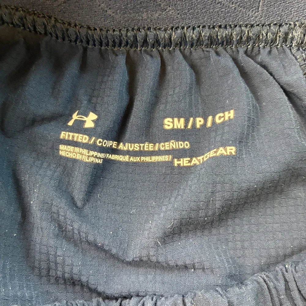 Under Armour HeatGear Mens Navy Blue Athletic Training Shorts Small Fitted