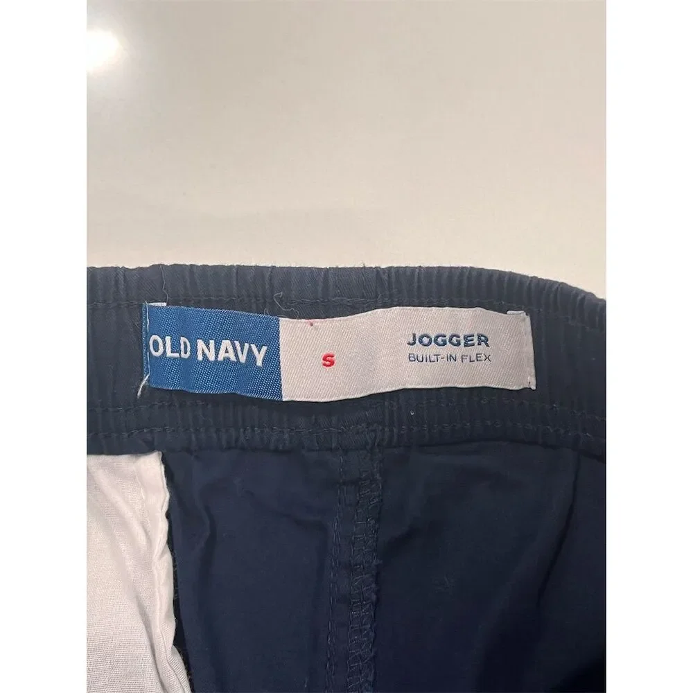 Old Navy Men’s Jogger Shorts Navy Size S Casual‎ Built-in Flex Elastic Waistband