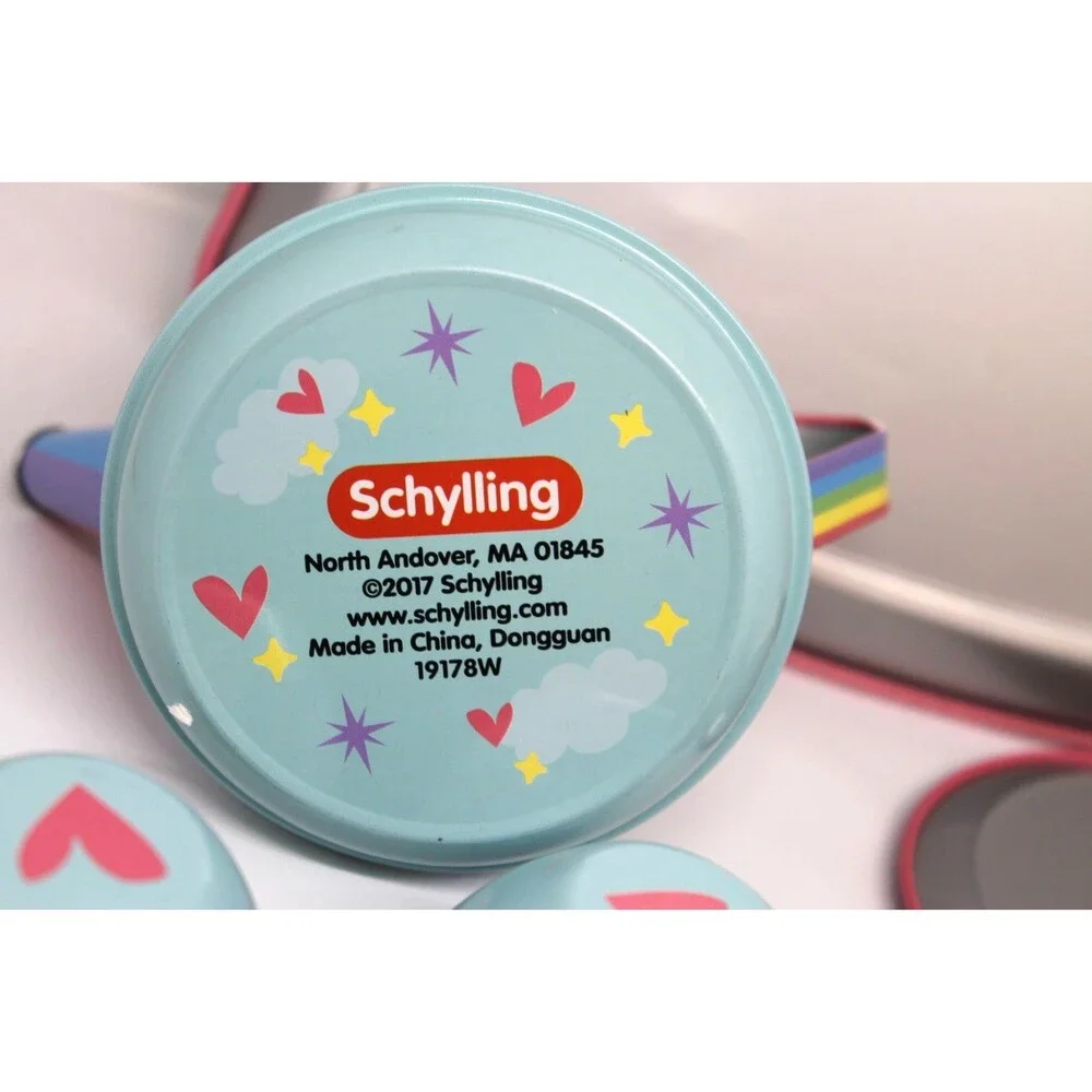Schylling 14 Piece Unicorn Tin Set Children's Pretend Play Set 2017