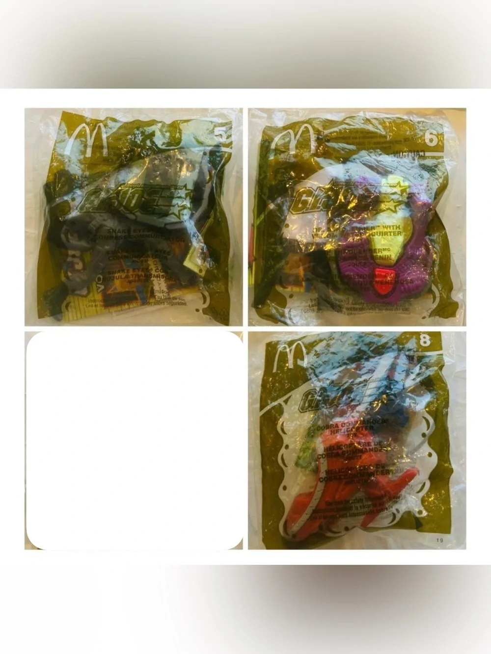 G.I. JOE 2004 McDonald’s Happy Meal Toys (Lot of 7) - Brand New/Sealed