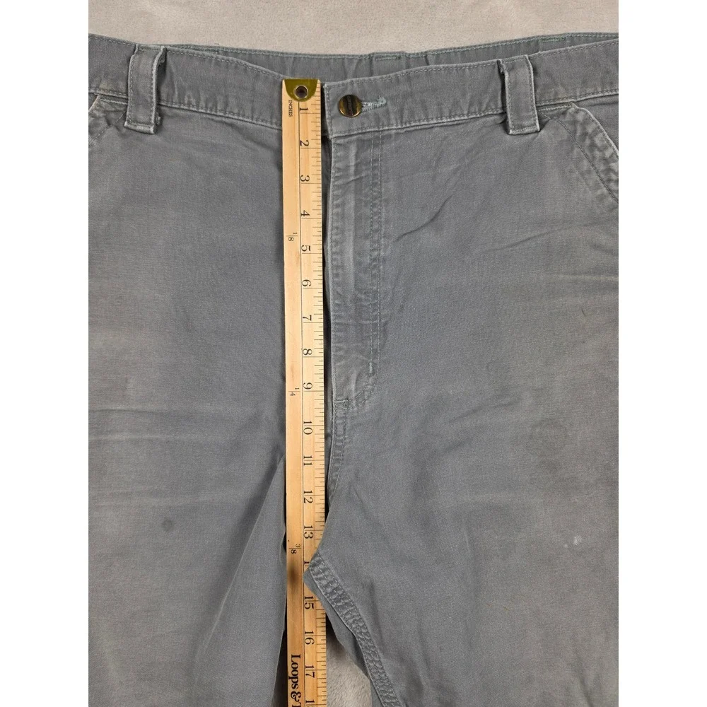 Carhartt Carpenter Shorts Men 40 Fit 39 Gray B147 Original Fit Workwear *Stained