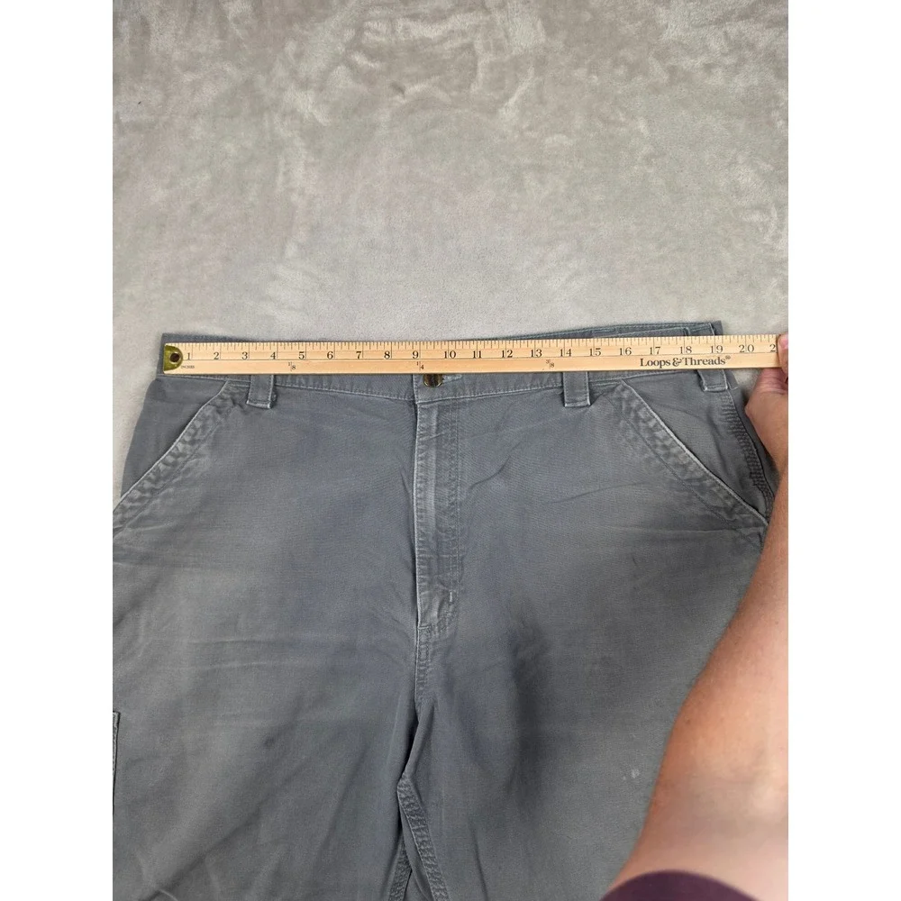 Carhartt Carpenter Shorts Men 40 Fit 39 Gray B147 Original Fit Workwear *Stained