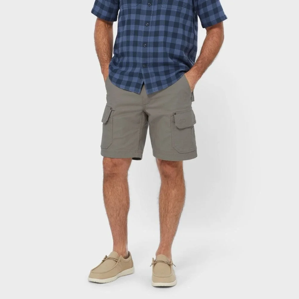 Duluth Trading Co DuluthFlex Fire Hose Relaxed Fit 9 Cargo Shorts Gray